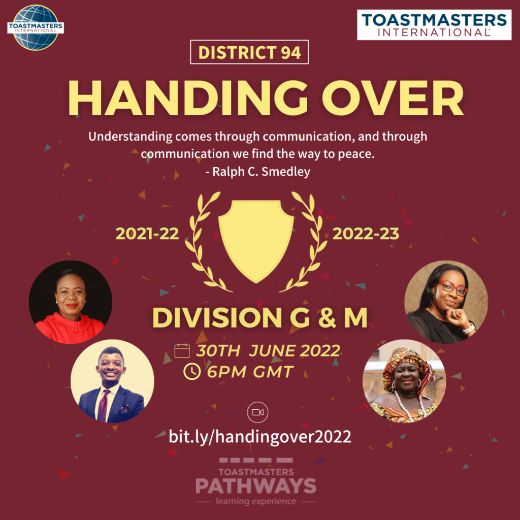 Divison G & M Ghana Toastmasters Handing Over Ceremony 2022