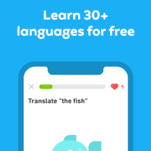 Learn 30+ languages for free - a duolingo ad