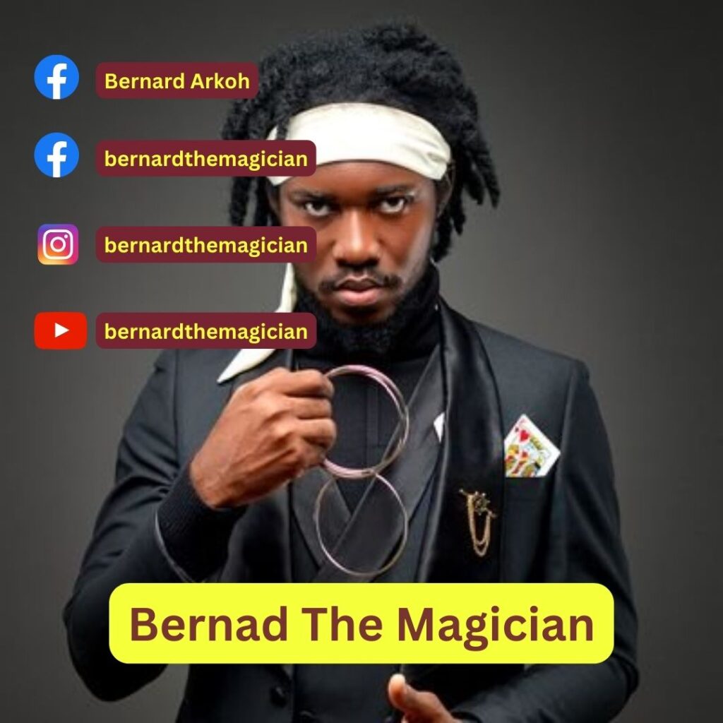 social media handles of bernard the magician - Peter's Box