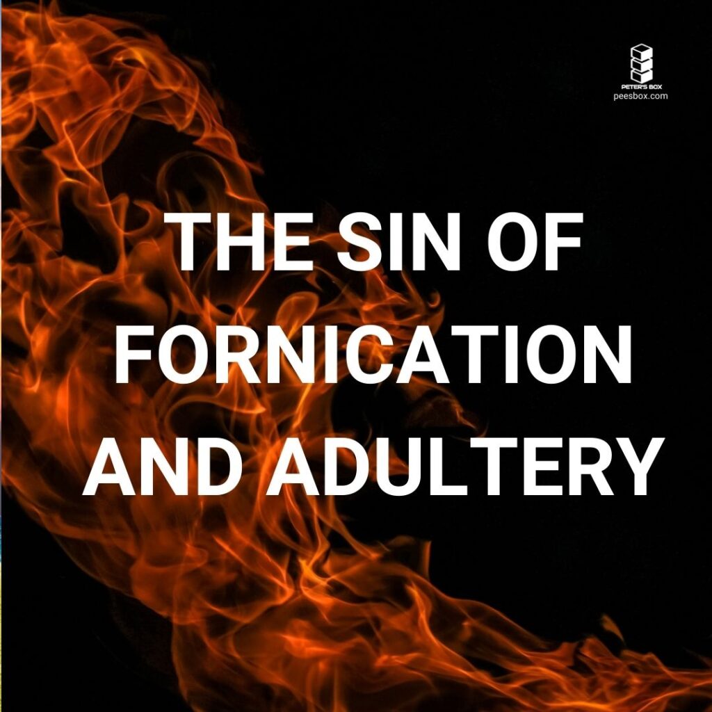 The sin of fornication and adultery - Peter's Box