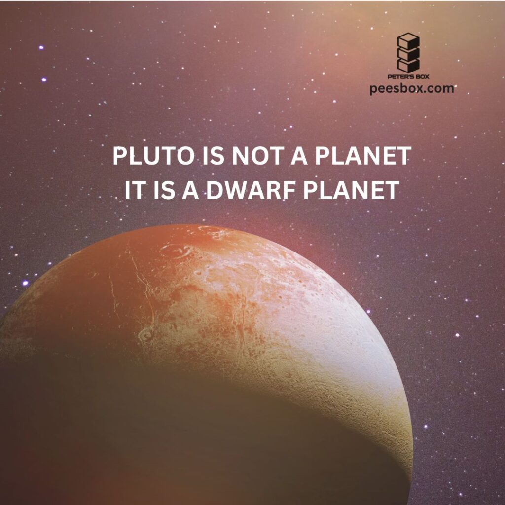 pluto is not a planet - Peter's Box