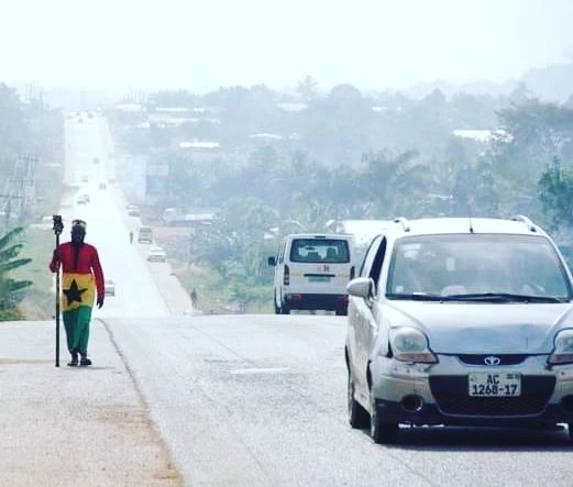 Patriotic walk by Ghana Man - Peter's Box