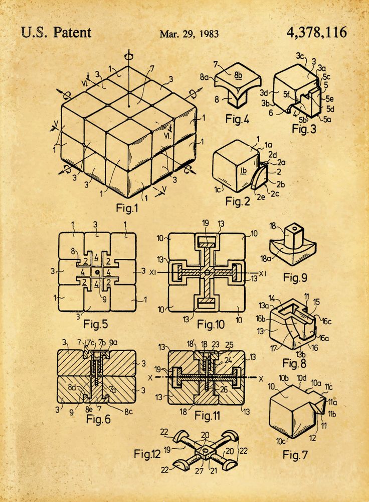 1983 Rubik's Cube Patent