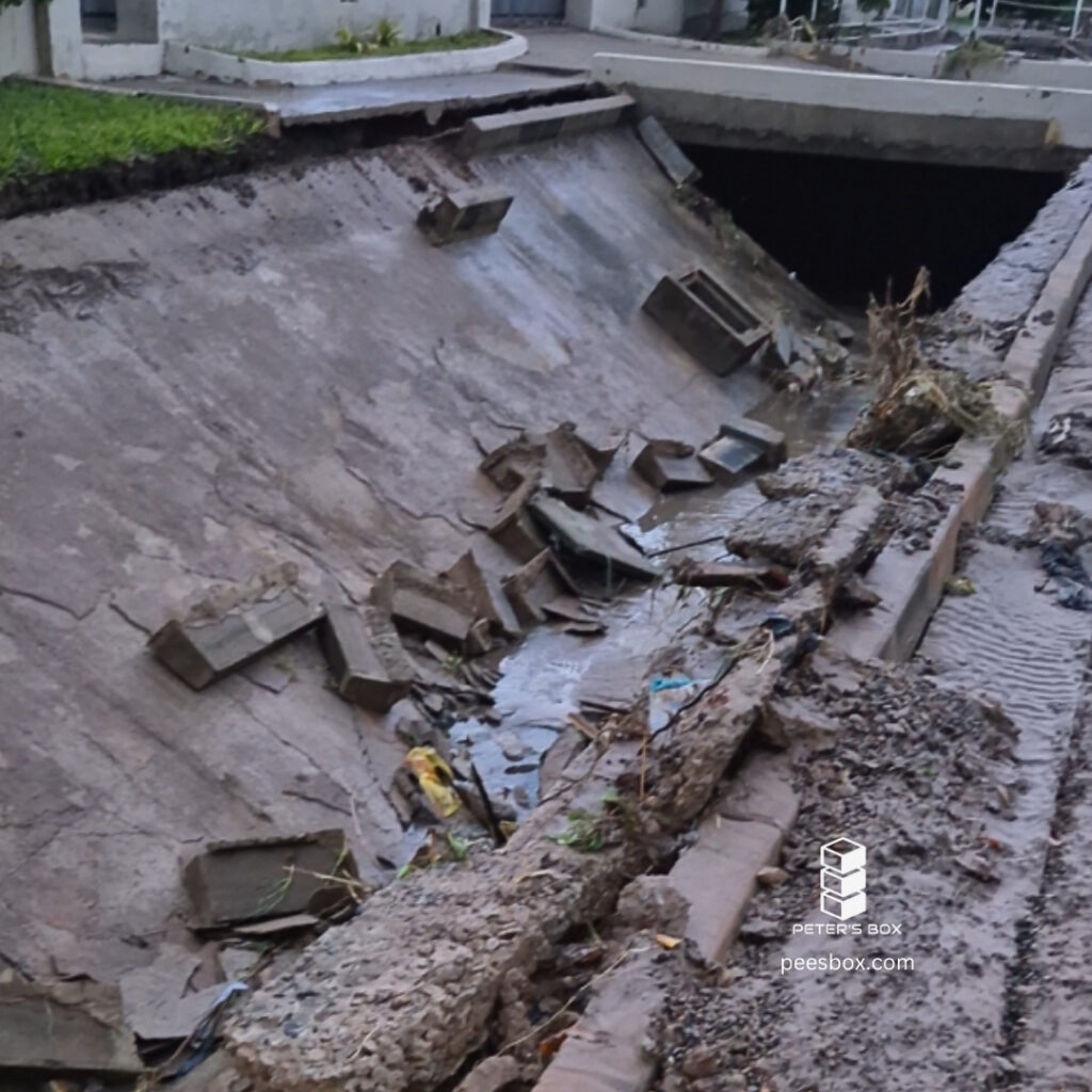 fallen culvert 3 - 25th May floods