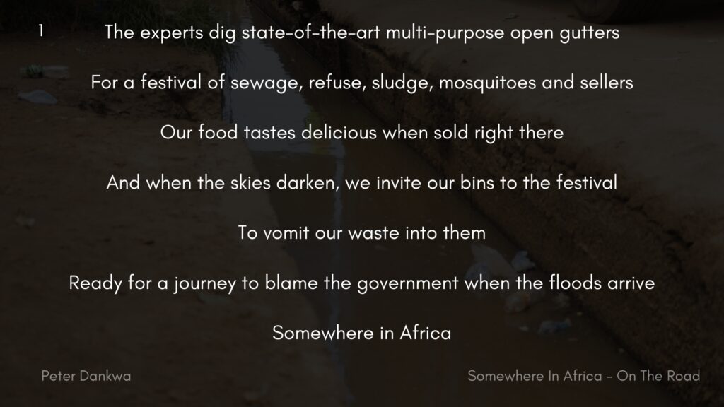 Somewhere in Africa - On The Road - Stanza 1
