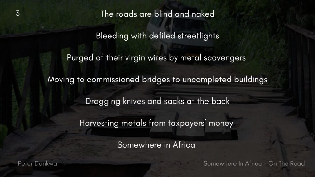Somewhere in Africa - On The Road - Stanza 3